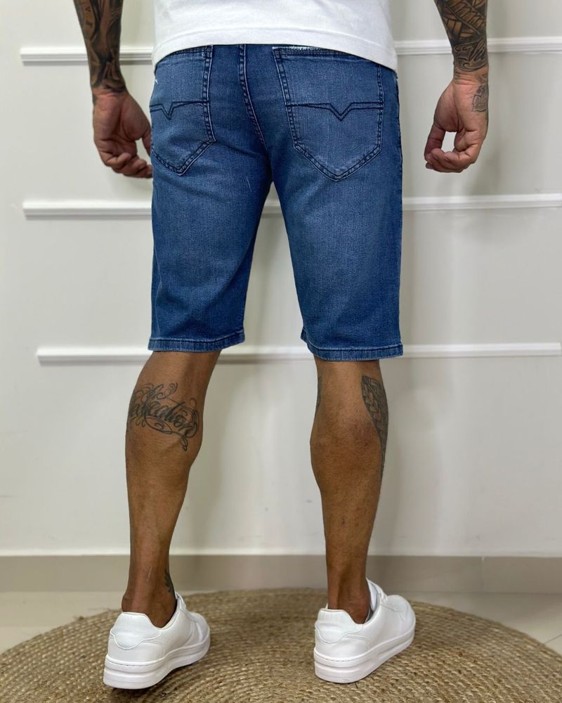 Bermuda jeans 2024 masculina slim