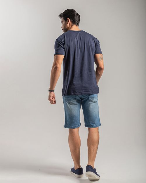 Bermuda Jeans Masculina Slim