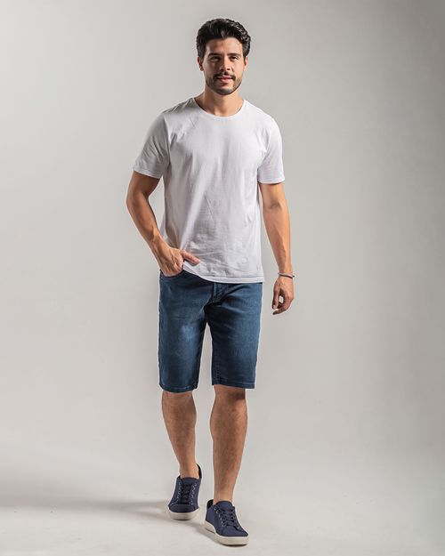 Bermuda Jeans Masculina Reta