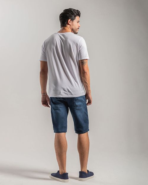 Bermuda Jeans Masculina Reta