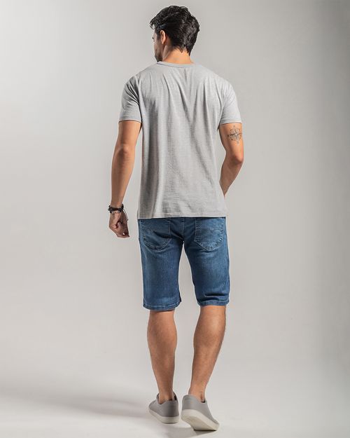 Bermuda Jeans Masculina Slim