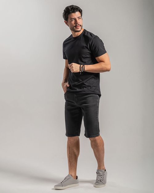 Bermuda Jeans Masculina Slim