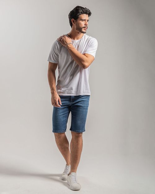 Bermuda Jeans Masculina Slim