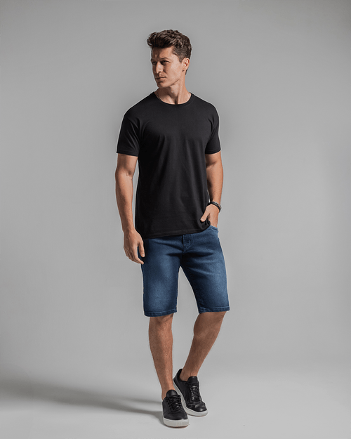 Bermuda Jeans Masculina Slim