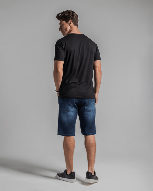 Bermuda Jeans Masculina Slim